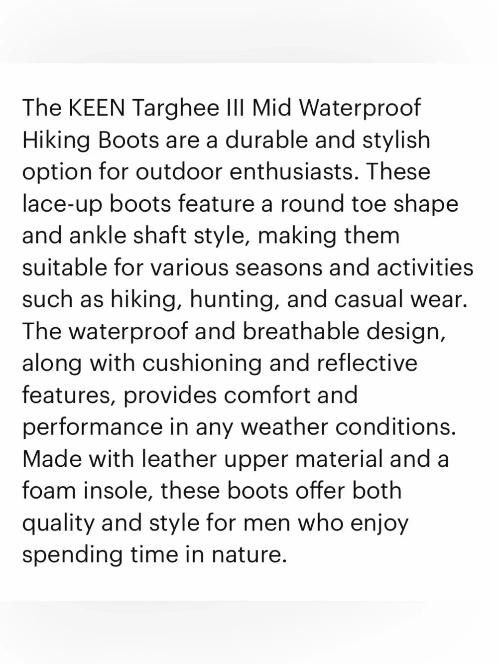 Keen Targhee III Mid Waterproof Hiking Boot 🥾